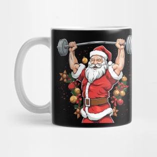 santa lifting Mug